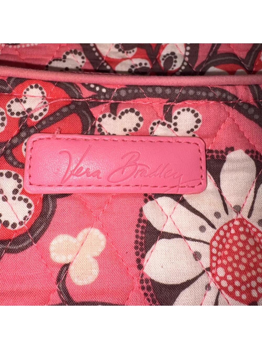 Vera Bradley Pink Floral Weekender Travel Duffel Bag Shoulder Strap - Picture 6 of 9